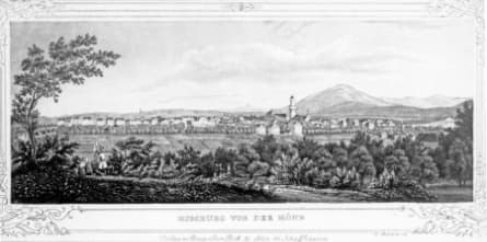 Blick vom Hardtwald auf Homburg